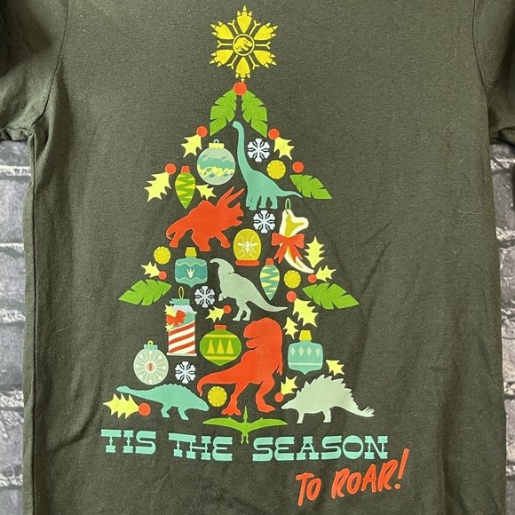 Jurassic World Medium Dinosaurs Tree Ornaments Short Sleeve Graphic T-Shirt - Picture 3 of 7